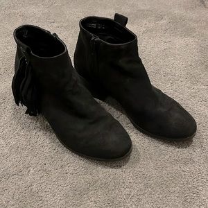 CALL IT SPRING black suede bootie